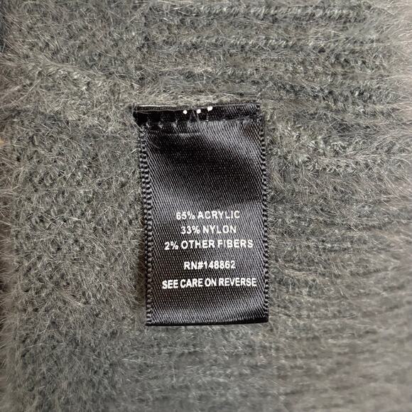Torrid Drop Shoulder Pullover Sweater Eyelash Lurex Yarn Grey Size 5 - Picture 5 of 5